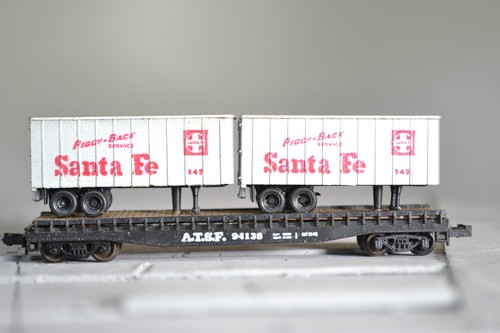 MINITRIX TOFC PLANO ESCALA 56013 ATSF SF SANTA FE | Condition: Used