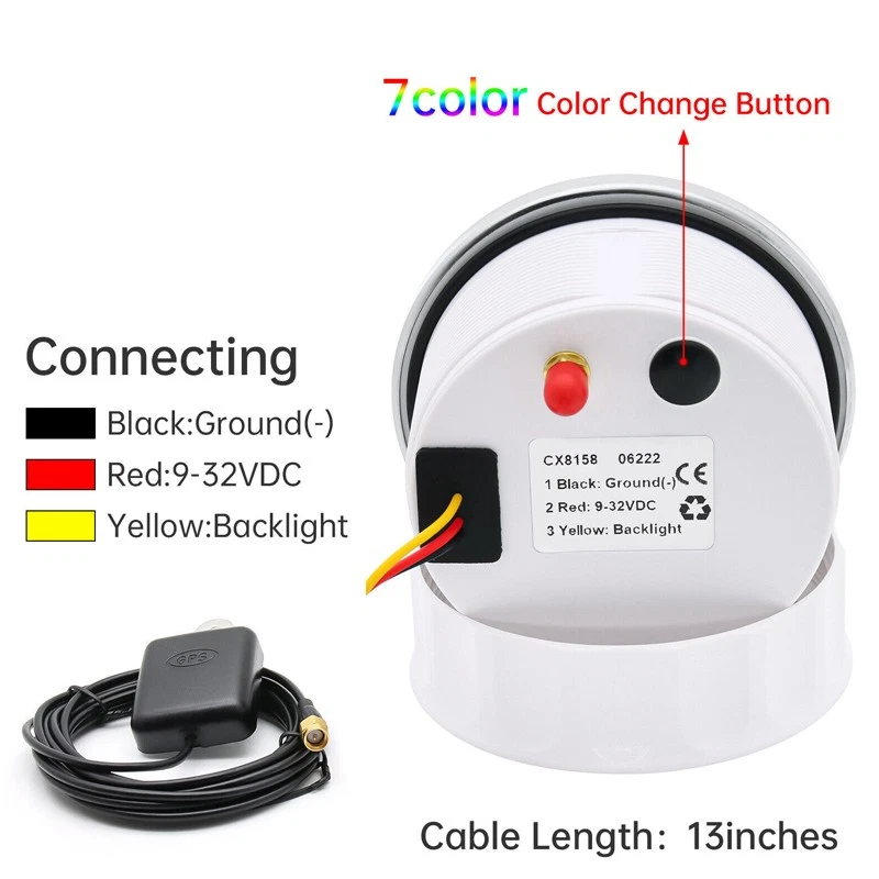 6 Gauge Set Speedo Tacho Oil Temp Fuel Volt For Car Truck Boat Marine A1 Foto 4 de 4