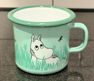 Muurla Moomin Characters Enamel Mug Discontinued Aqua Enamel Tin Cup NWT NEW 3in