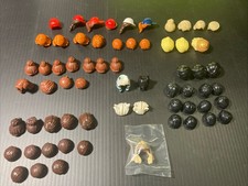 65 Pieces Lego Hair, Helmet, Hat, Lot Combined Shipping