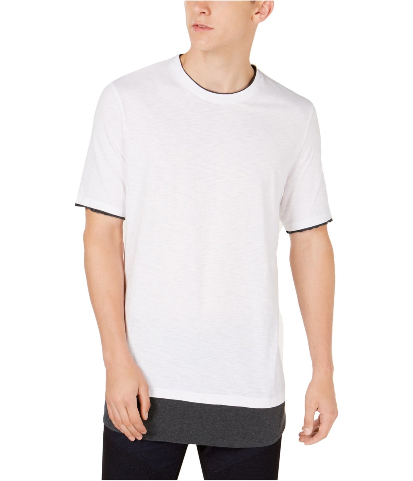 Мужская базовая футболка INC с цветными вставками белый размер XL 897190061272 3290₽