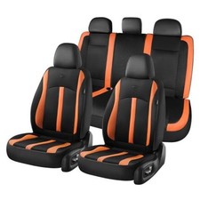 Car Seat Covers, Breathable Mesh Automotive Seat Cover Full Fullset Black brown