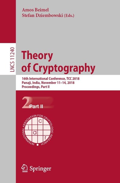 Amos Beimel (U. A.) | Theory Of Cryptography | Taschenbuch | Englisch (2018)-image