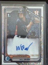 2024 1st Bowman Chrome - Prospect Autographs Will Bush #CPA-WB Speckle /299
