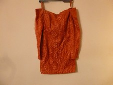 Vintage short red dress with high neckline and zip at back (size 10-12)