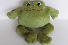 Vintage 1974 R. Dakin Green Plush  Bell Frog Toy