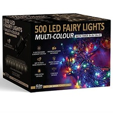 Image of Christmas Tree Lights 500 LED 12.5m Multi Colour 2.5cm Bulb Distance Fairy
