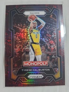 2023-24 Panini Prizm Monopoly #34 Tyrese Haliburton Red Pattern Icons