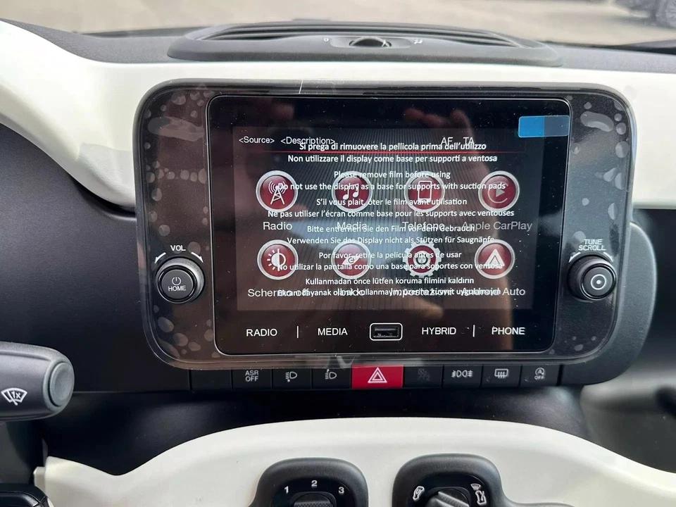 Autoradio Stereo Fiat Pandina CarPlay ORIGINALE Hybrid 2024 Completo Di Codice - Immagine 2 di 3