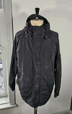 Vintage MilTec Sturm Cold Weather Parka Jacket Mens Large Regular Black Military