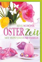 Ostern - GlüCkwunschkarte Im Format 11,5 X 17 Cm Mit Umschlag - Rosa Kerze - Ver