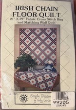 Simple Treasures pattern Irish Chain Floor Quilt Cross-stitch Rug & Wall Quilt