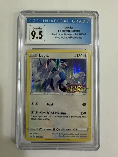 Lugia Vivid Voltage Prerelease Black Star Promos SWSH069 CGC 10 (old Label)