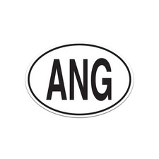 Ang Angola Country Code Euro Oval Sticker Decal Ang Angola Country Code Euro Oval Sticker Decal
