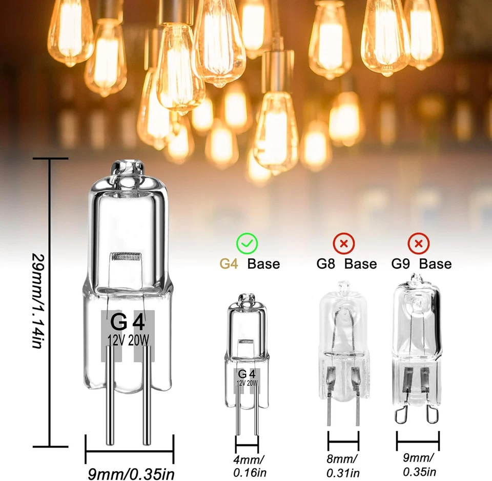 Lampadine Alogene G4 (20 Pezzi) 20W 12V 280LM 2800K Luce Bianca Calda Dimmerabil - Immagine 2 di 4