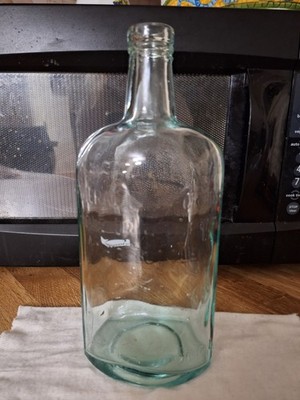 Antique Cork Top Style Bottle~Green ~9 1/4''Tall~Embossed~Must See Pictures~#1829