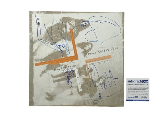 Soundgarden FULL Band Signed Jesus Christ Pose 12” Vinyl Record Chris Cornell