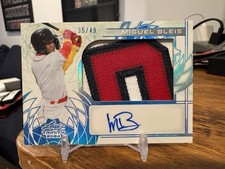2024 Leaf Trinity Baseball Miguel Bleis Prospect RC Patch Auto #/49