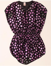 VINTAGE Womens Abstract Pattern Tunic Dress EU 44 XL Black Heart AO07
