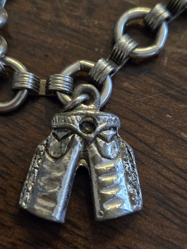 Vintage Silver Tone Charm Bracelet Southwest Motif ~8.25" Burro Boot Cowboy Hat - Picture 4 of 16