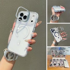 Magnetic Clear Shockproof Case Lens Stand for iPhone 17 Pro Max Air 16 15 14 13