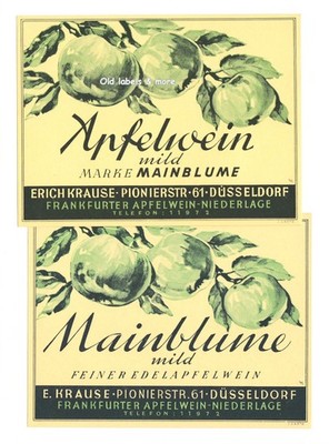 x3655 Düsseldorf Erich Krause CIDER 2x label cider label