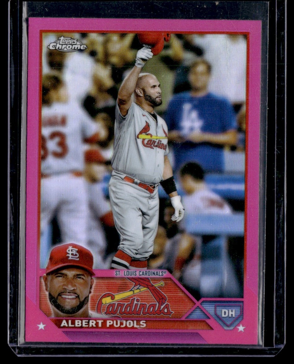2023 Topps Chrome Pink Refractor Albert Pujols St. Louis Cardinals #143