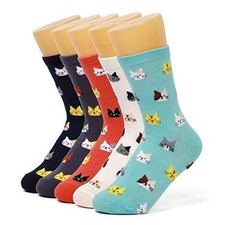 Womens Cute Animal Owl Socks Crew Cotton Novelty Socks for Owl Lovers Gifts Cat