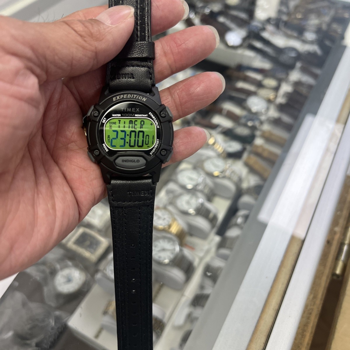 Timex Expedition Men's 41mm Black Leather Fabric Strap Sport Watch