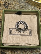 Gucci Double-G Logo Interlocking Chain Ring Sterling Silver