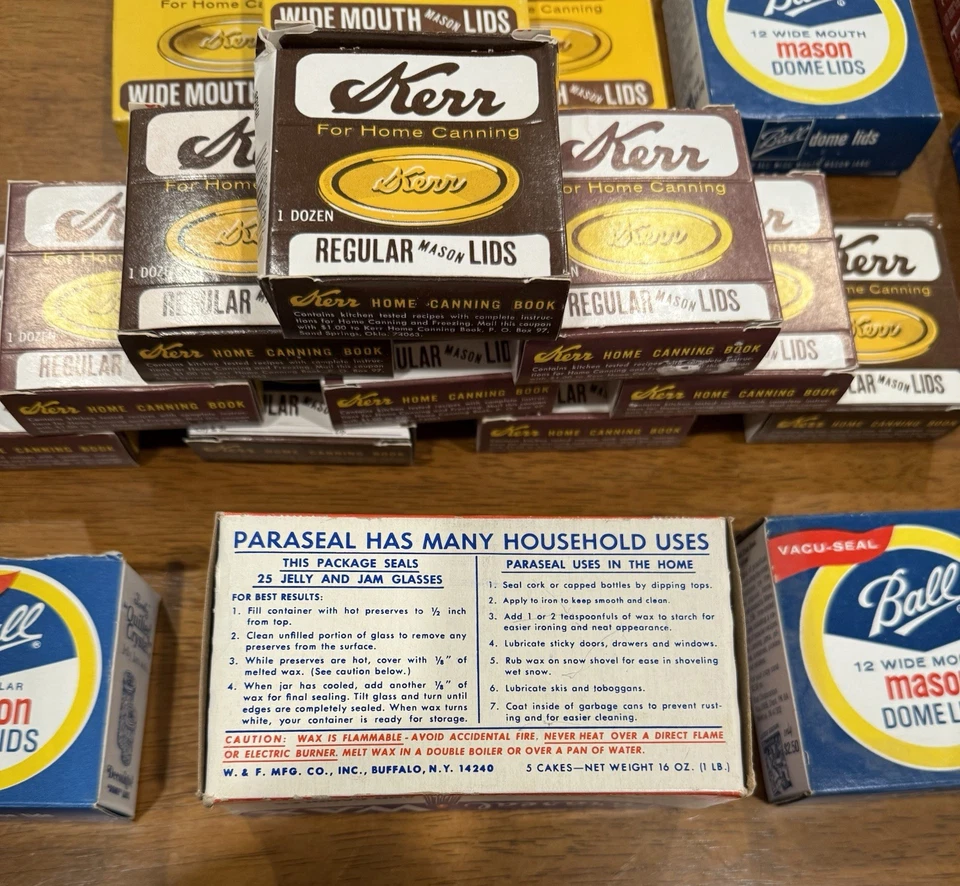 Vintage Canning Supplies Lot Ball Kerr Bernardin Paraseal Wax - Image 4 of 4