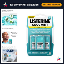 Cool Mint Breath Strips, 24-Count Pack, Freshen Breath on the Go, 3 Packs
