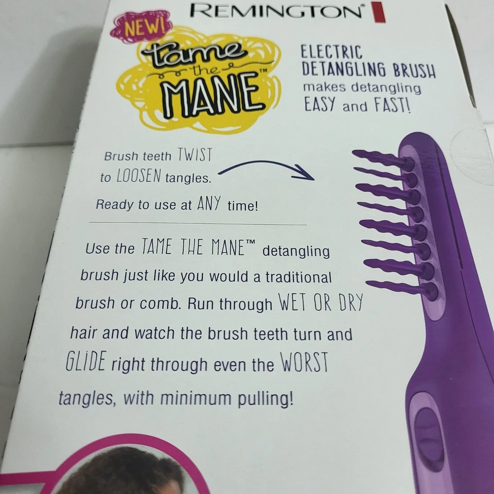 Cepillo desenredante eléctrico Remington Tame The Mane para cabello húmedo o seco Foto 4 de 4