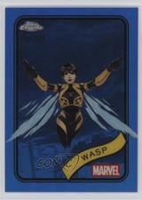 2025 Topps Chrome Marvel Comics Blue Refractor /299 The Wasp Wasp #113 01sv