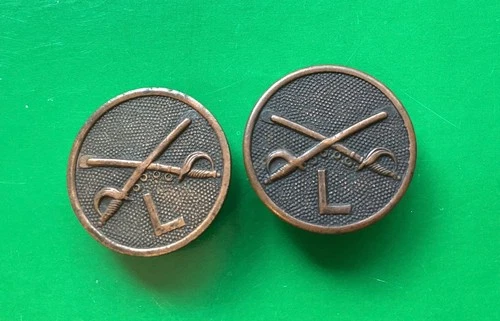 WW1 US Army Military Enlisted Collar Disc Insignia Pin 2nd Infantry Regiment