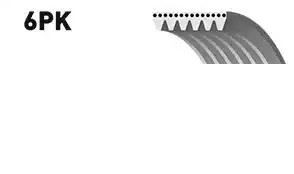 GATES MICRO-V MULTI-RIBBED BELT - 6PK1750 - Image 3
