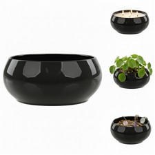 Blumentopf Übertopf Keramik Schale Schwarz Ø 11,5 cm dekorative glamouröse Schal