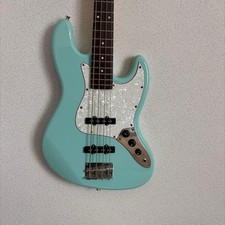 S.Galaner Electric Bass Sonic Blue Gloss Finish Neck