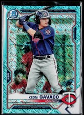 Keoni Cavaco 2020 Bowman Chrome #BCP-73 Aqua Shimmer 11/125 Minnesota Twins
