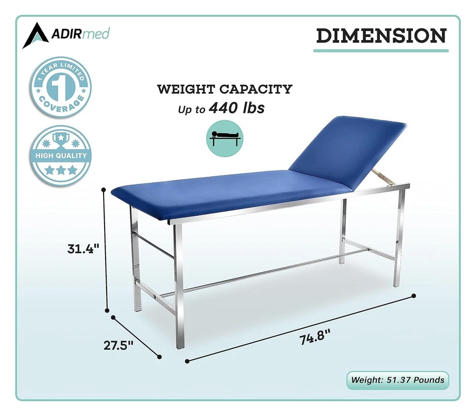 Mesa de examen Afirmed con dispensador de rollos de papel - Mesa de tratamiento médico Foto 2 de 4
