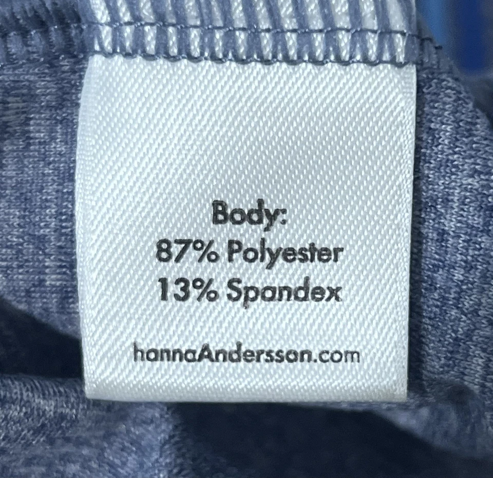 Hanna Andersson Niños Sudadera con Capucha de Natación EE. UU. 10 Brezo Azul Gris Manga Larga Camiseta Foto 4 de 4