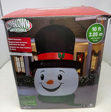 Gemmy Airblown Inflatable 10 Ft Tophat Snowman Christmas Yard Decor 2127416