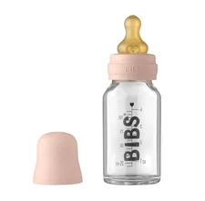 🥥 BIBS Baby Glass Bottle Complete Set 110 ml | BPA Free Natural Rubber 🆕