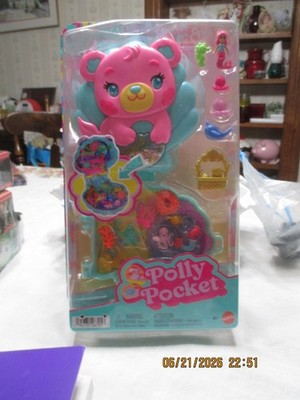 Polly Pocket Glitter Island Compact Playset With Mermaid & Ocean Pets Toy New
