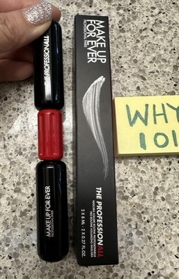 MAKE UP FOR EVER The ProfessionALL Double-End Mascara BLACK FULL SZ 2x8mL SEALED