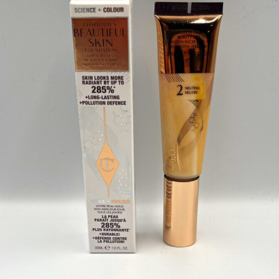 Charlotte Tilbury Beautiful Skin Foundation 2 Neutral Glow Medium 1 oz