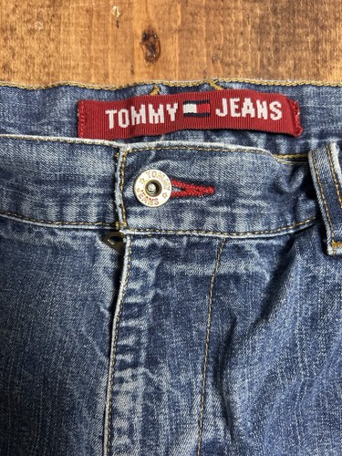 Vintage Tommy Hilfiger Shorts Herren 36 Carpenter Baggy Y2K Skater Flagge Patch Cargo - Bild 4 von 14