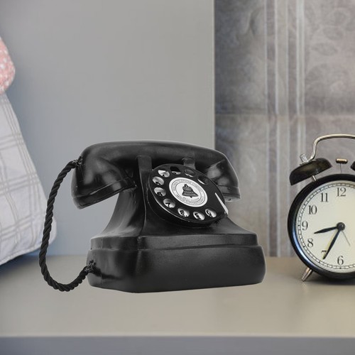 Retro Telefon Modell Harz Taste Vintage Festnetz Telefon Statue Home Decor Gesch - Afbeelding 16 van 24