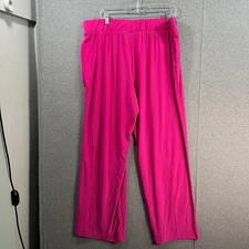 Attitudes by Renee Como Jersey Regular Wide Les Pants Fusion Fuchsia, X-Large