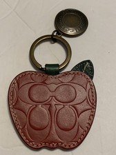 AUTHENTIC Coach Apple Key Ring Keychain Signature Bag Charm FOB - NWOT
